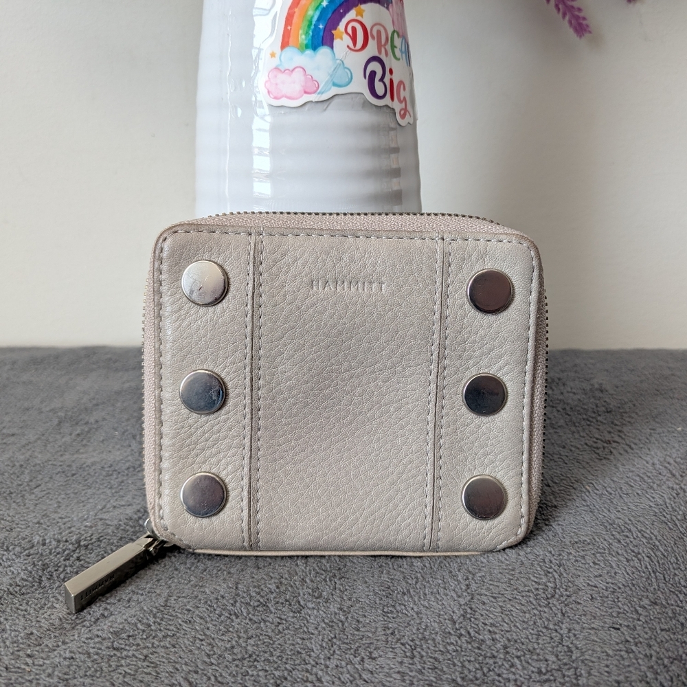 Hammitt 5 North Compact Zip Wallet In Gray